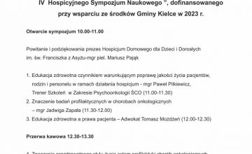 IV Hospicyjne Sympozjum Naukowe